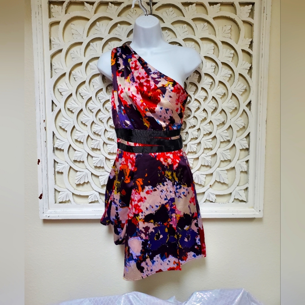 Lipsy London Watercolor Print Dress By Lipsy Limited Size Us 6 Uk 8